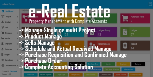 e-Real Estate – Property Management with Complete Accounts