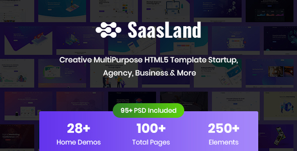 Excellent SaasLand - Creative HTML5 Template for Saas, Startup & Agency