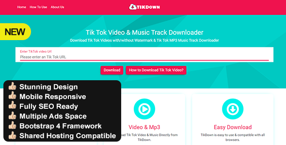 TikTok Video Download Without Watermark | TikTok Sound Download MP3