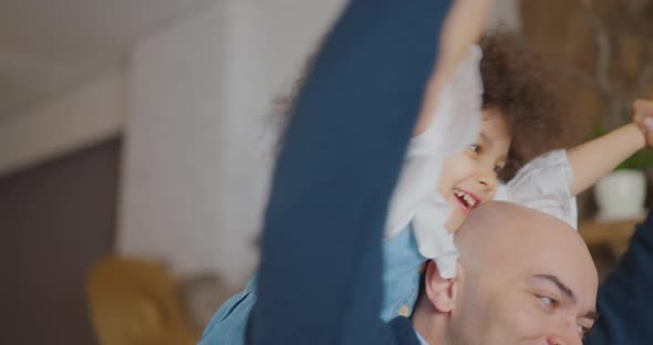 Happy family Father is playing with his daughter Turkish family alt
