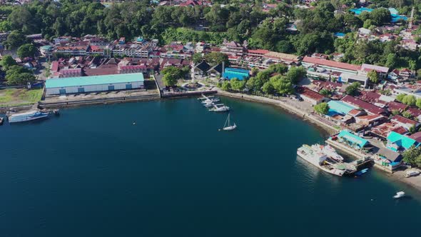 AH - Aerial View Of Port In Sabang Bay 04