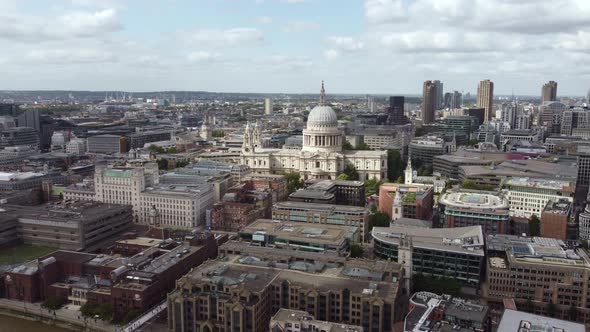 Drone View of the City of London From St