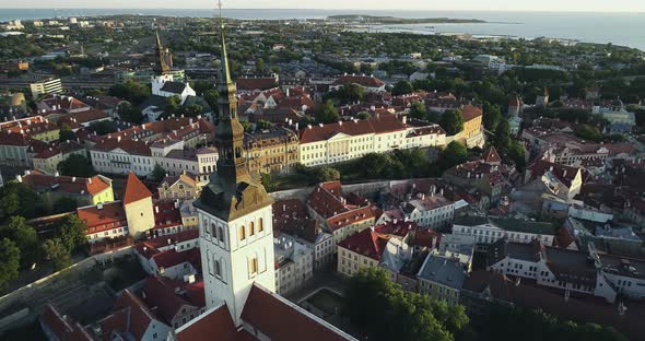 Air View of Tallinn Old Town 3