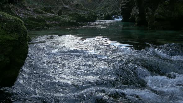 A river flowing 