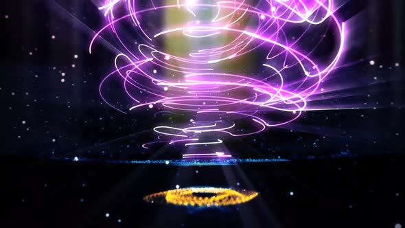 Particle Space Mushroom Moving Background