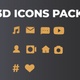 Golden 3D Icon Pack - VideoHive Item for Sale