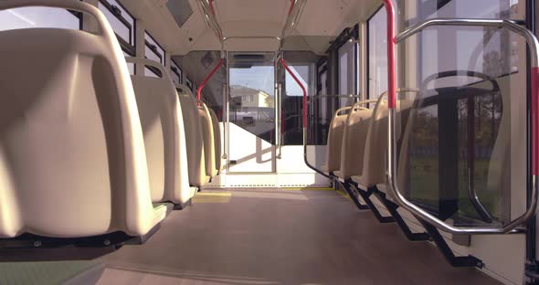 A Tram Is Riding Around the City alt