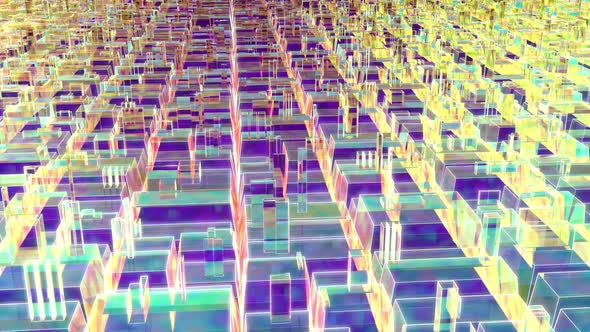 Night Neon City Beautiful View 80s Background Intro Able to Loop Seamless alt