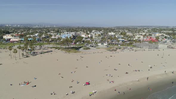 Aerial shot of Venice Beach alt