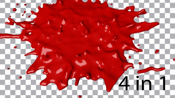 Red Paint Splatter 4in1