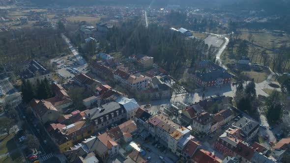 Aerial View of Cetinje Town in Montenegro