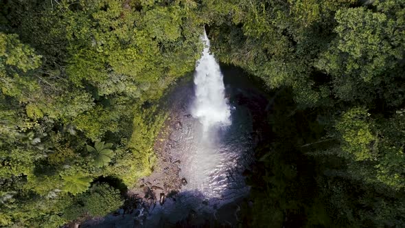 Above Wild Jungle Waterfall