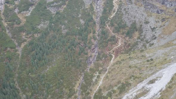 Mountain Waterfall in Tatra Mountains Poland alt