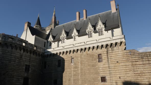 French Pays de la Loire part of country territory famous fortification 4K 2160p 30fps UHD footage -  alt