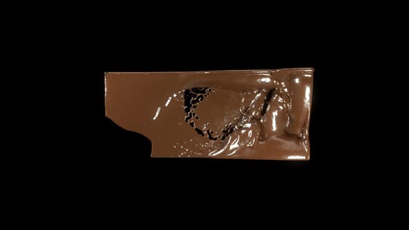 Making chocolate bars: Filling the frame with slow motion. Alpha