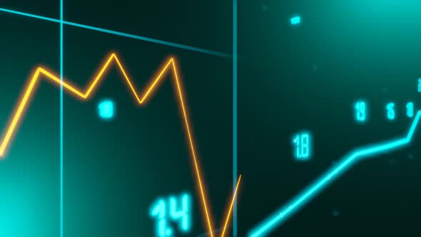 Stock market animated graphic. Stock price chart. alt