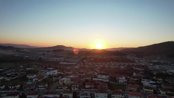 Landscape of Morning Village in the Mountains alt