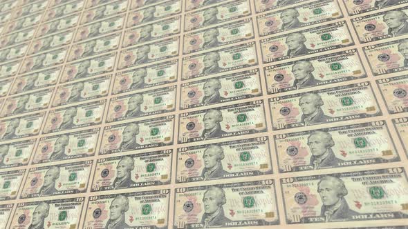 10 US Dollar Bill Front Loop Background 4K 08 alt