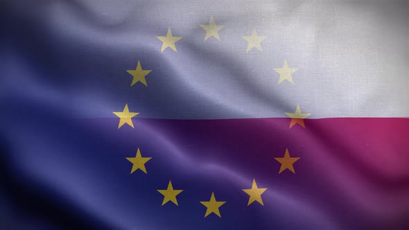 EU Poland Flag Loop Background 4K