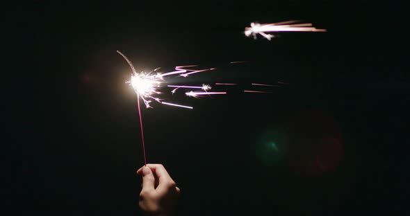 Burning of sparkler alt