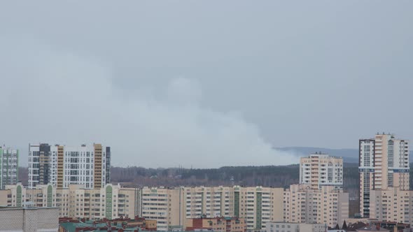 Smoke from a forest fire