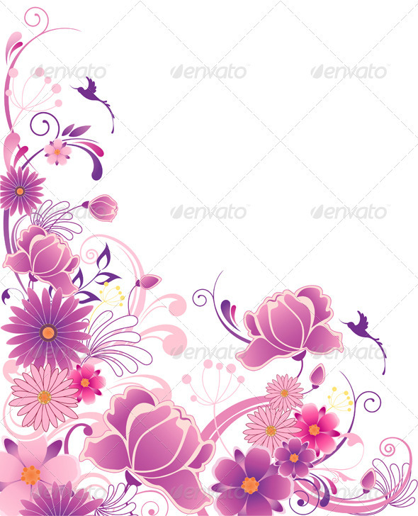 Violet Floral Background - Flowers & Plants Nature