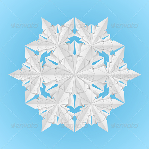 White paper snowflake - Abstract Conceptual