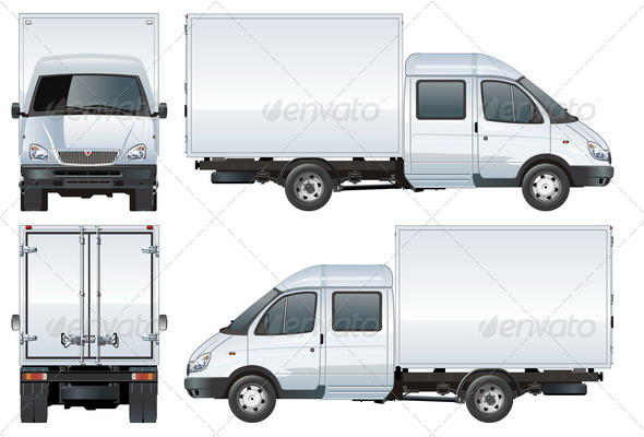 Delivery / Cargo Truck - Man-made Objects Objects