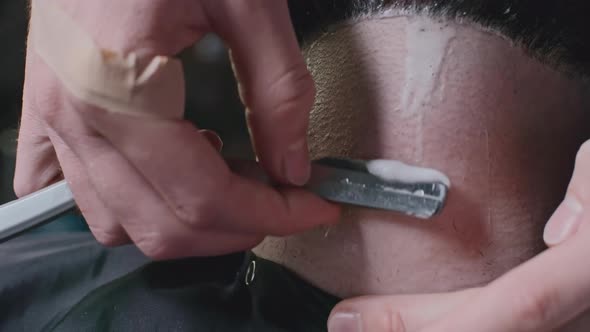 Shaving Neck With Straight Razor alt