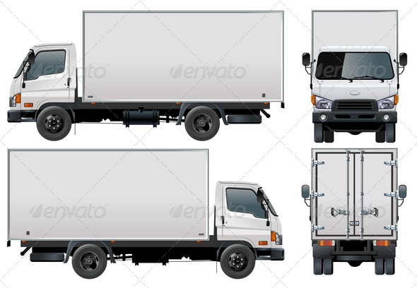 Delivery / Cargo Truck - Man-made Objects Objects