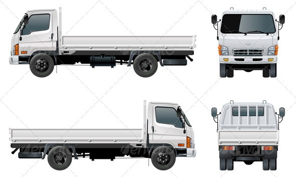 Flatbed Truck - Man-made Objects Objects