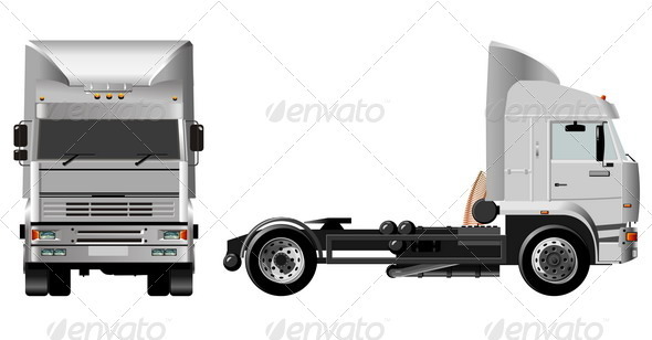 Semi-truck - Man-made Objects Objects