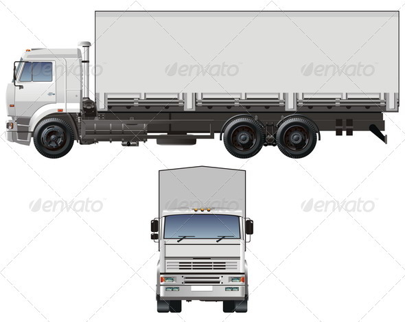 Commercial Truck - Man-made Objects Objects