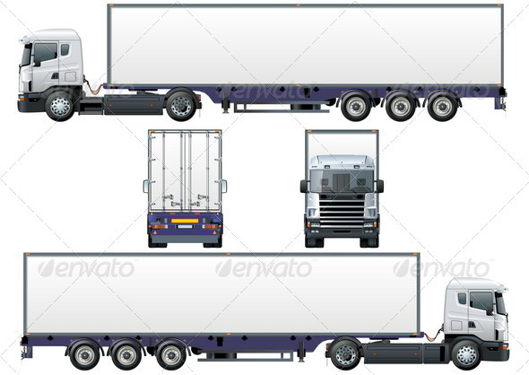 Semi-truck - Man-made Objects Objects