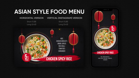 Asian Style Food - VideoHive 26796009