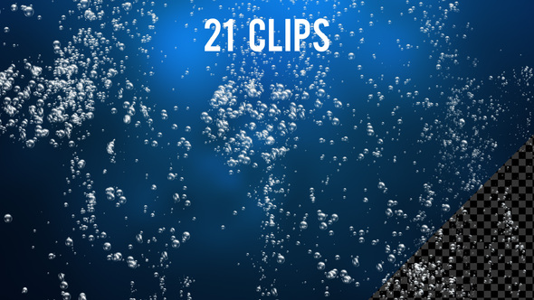 Underwater Air Bubbles Pack - 21 Clips
