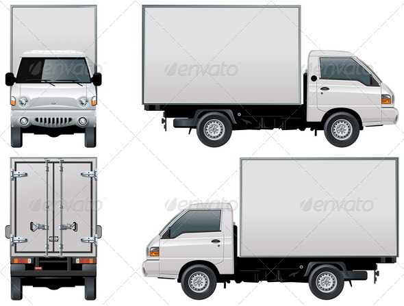 Delivery / Cargo Truck - Man-made Objects Objects