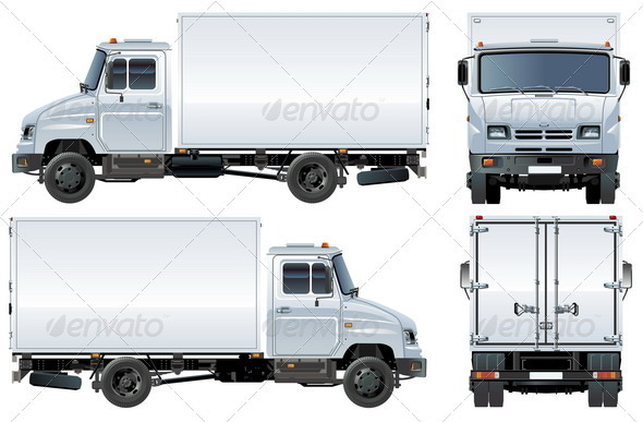Delivery / Cargo Truck - Man-made Objects Objects
