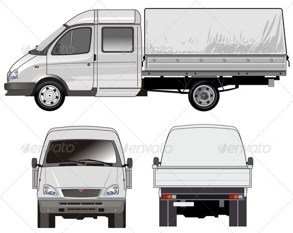 Delivery / Cargo Truck - Man-made Objects Objects