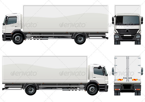 Delivery / Cargo Truck - Man-made Objects Objects