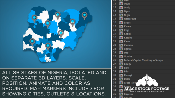 Nigeria Map Kit - VideoHive 26805762