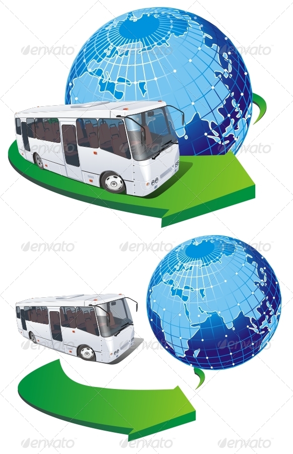 Tourist Bus - Travel Conceptual
