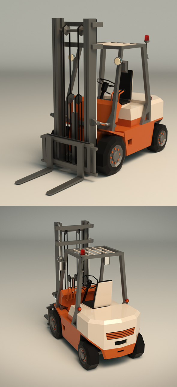 Low Poly Forklift - 3Docean 26810989