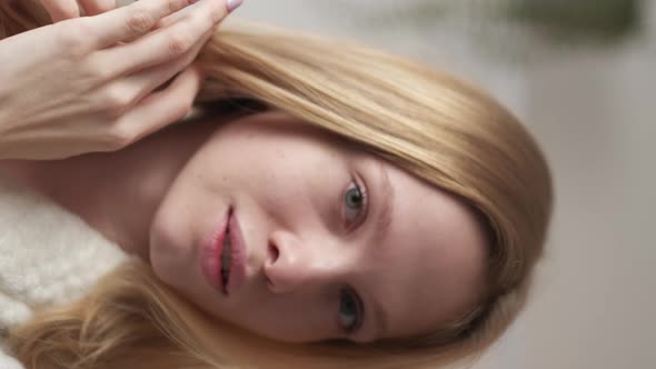 Vertical Video Clean Face Model Morning Beauty alt