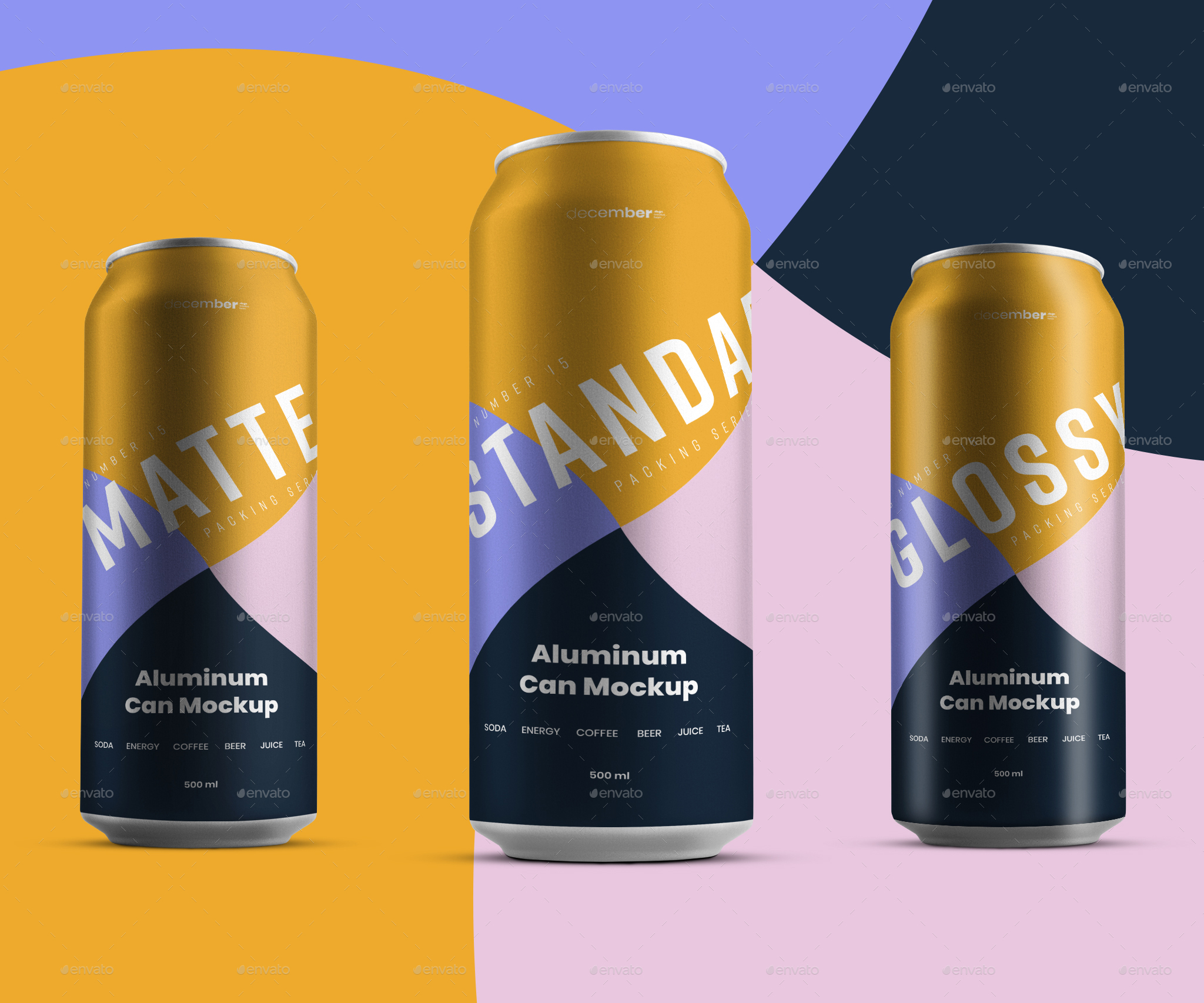 Download 10 Mockup Aluminium Can 500 ml With Water Drops by Oleg ...