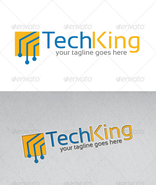 Tech King Logo Template - Abstract Logo Templates