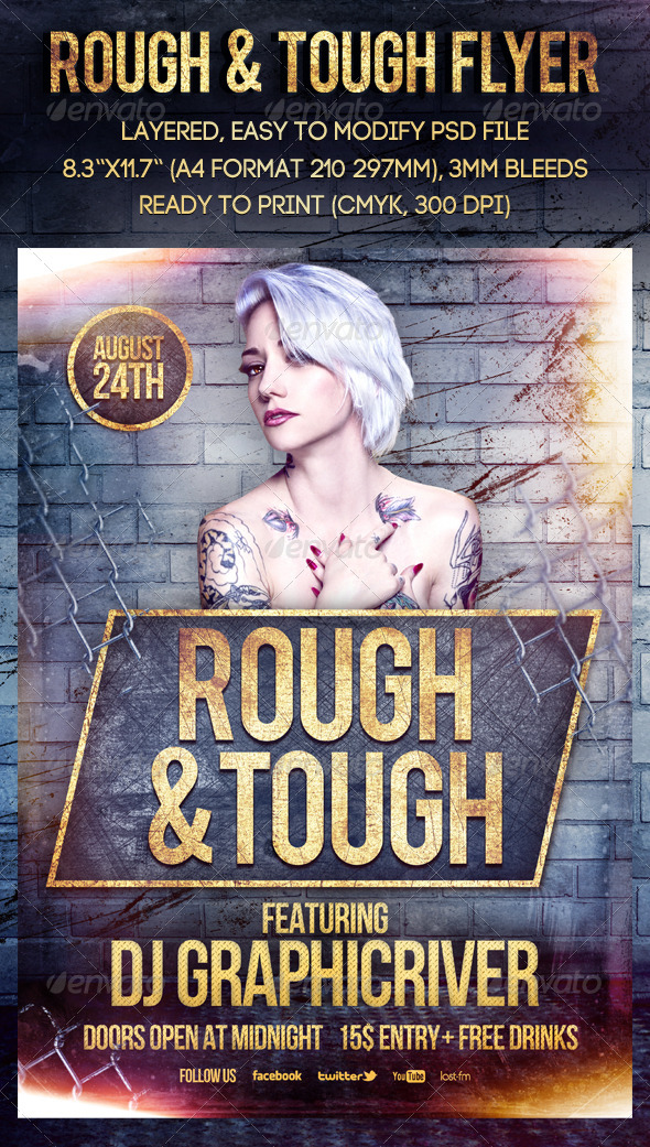 Rough & Tough Flyer - Events Flyers