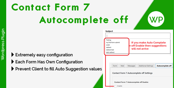 Contact Form 7 Autocomplete off