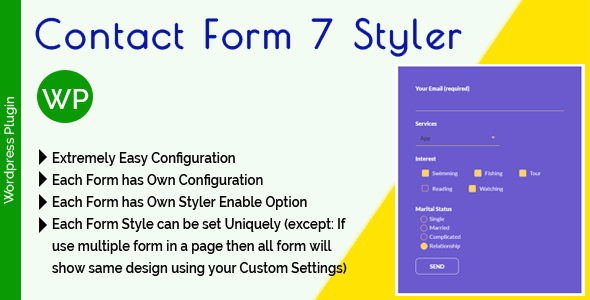 Contact Form 7 Styler - Make Form Stylish Using Custom Design