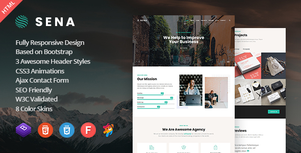 Exceptional Sena - Responsive One Page Parallax Template